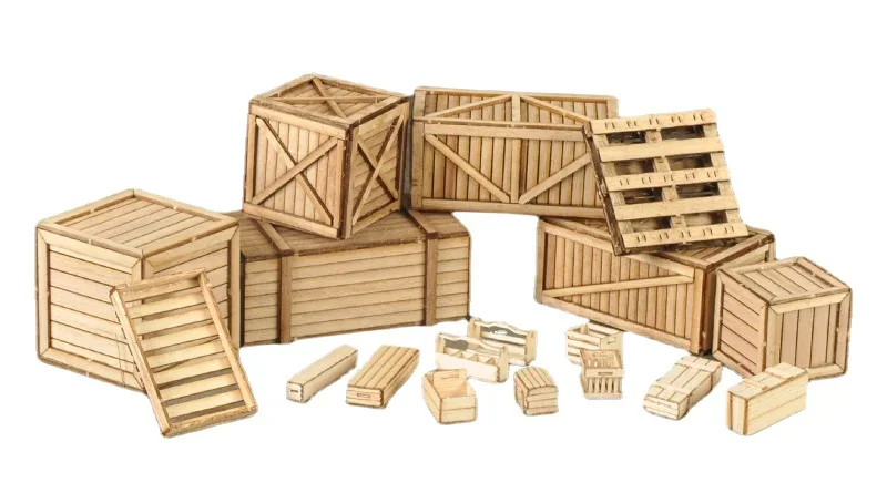 1:35 1:48 scatola di legno Kit staffa per Pallet in legno per modello militare scena scena sabbia materiali per la produzione di tavoli