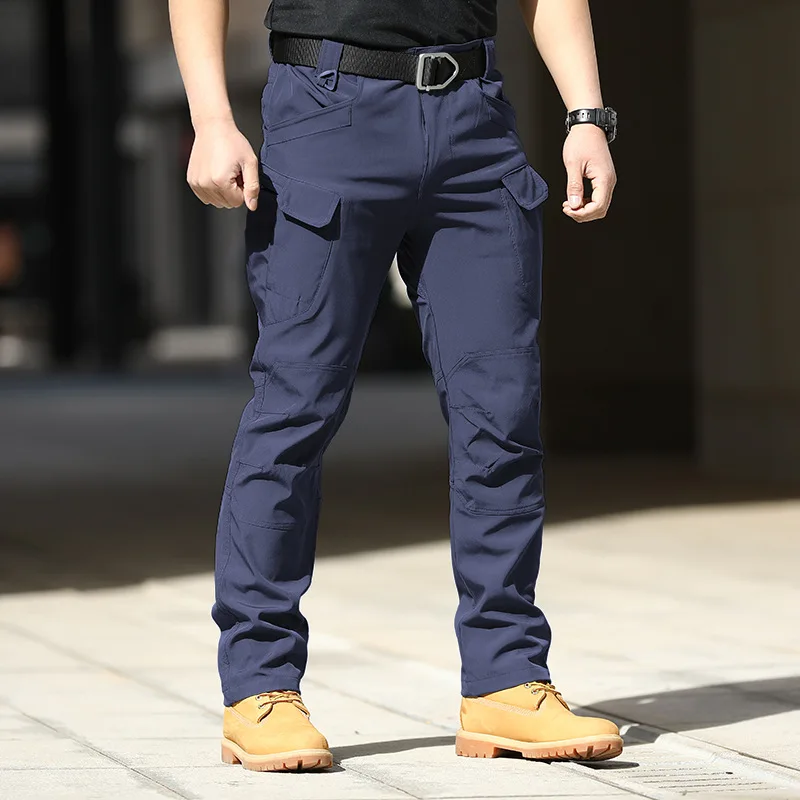 Men-Tactical-Cargo-Pants-Straight-Fit-Multi-Pocket-Work-Trousers-Wear-Resistant-Outdoor-Hiking-Pants-Casual-Utility-Combat-Pants
