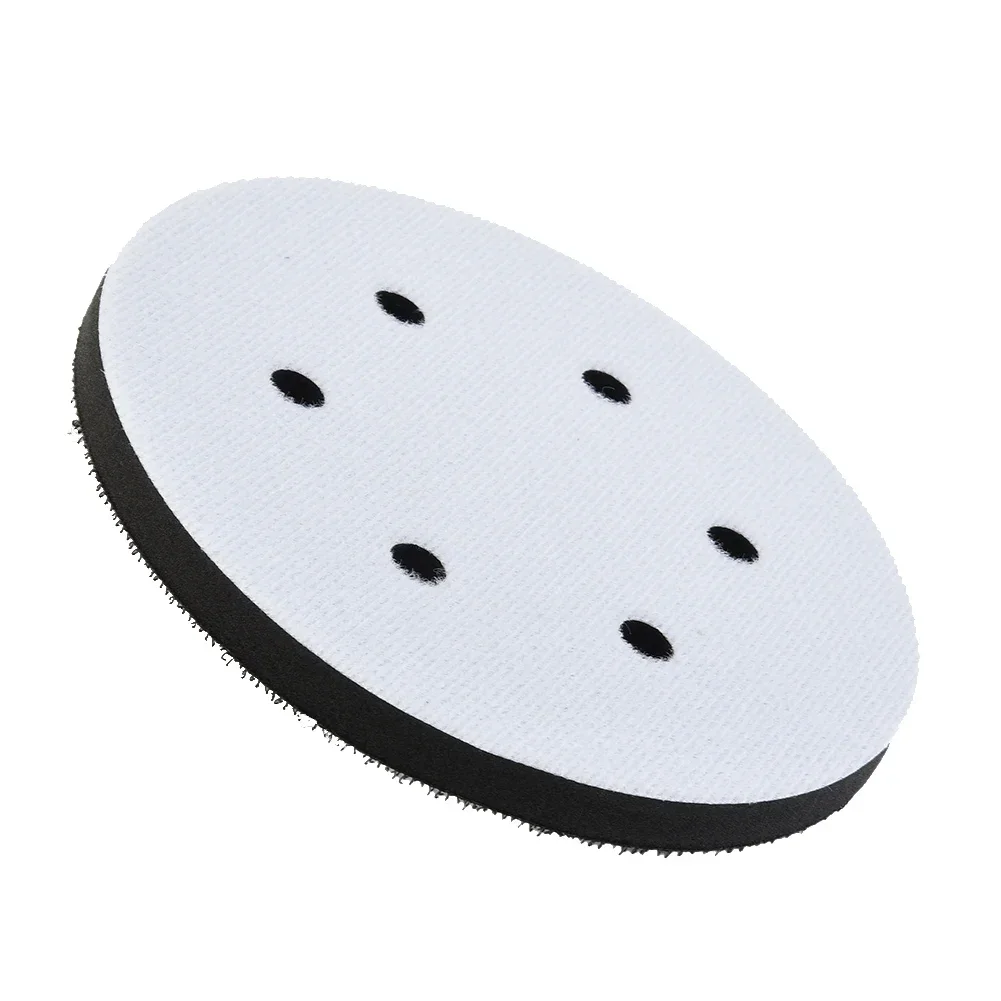 6Holes 6inch 150mm Soft Sponge Interface Pad Loop Hook Sanding Pads Backing Plate Sander Polishing Grinding Abrasive Tools