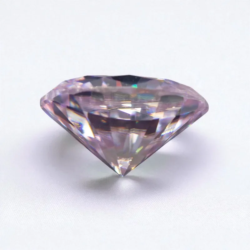 Ovaler Moissanit-Stein, hellviolett, VVS1-Reinheit, loser Edelstein, bestanden bei Diamanttest, mit Zertifikat für die Schmuckherstellung – Detail 3