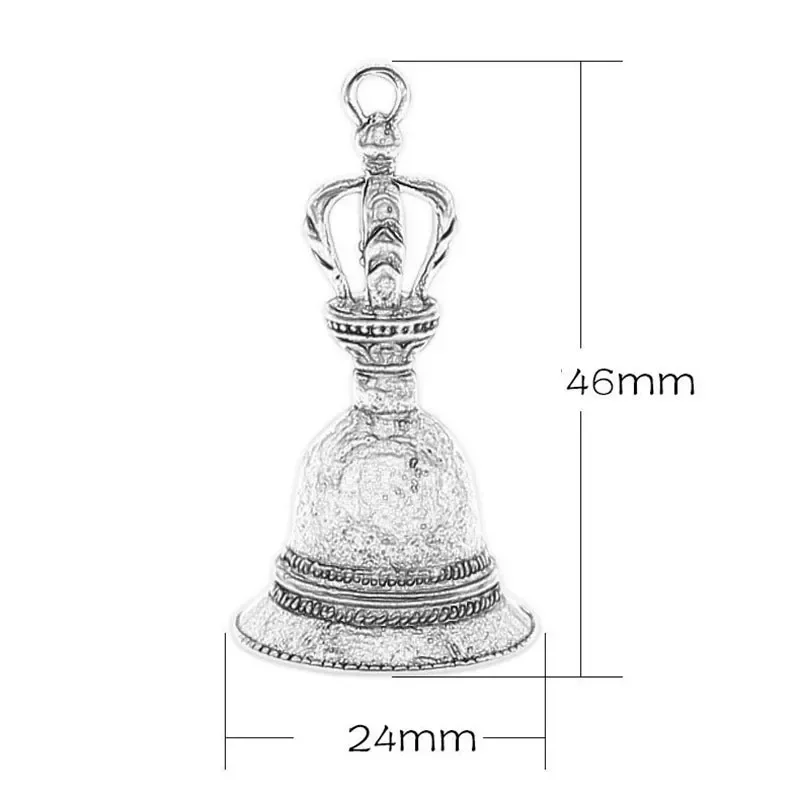 1PC Tibetan Bronze Bell Antique Bell Christmas Tree Pendant Brass Handicraft Magic Bell Wind Shui Feng For Decoration