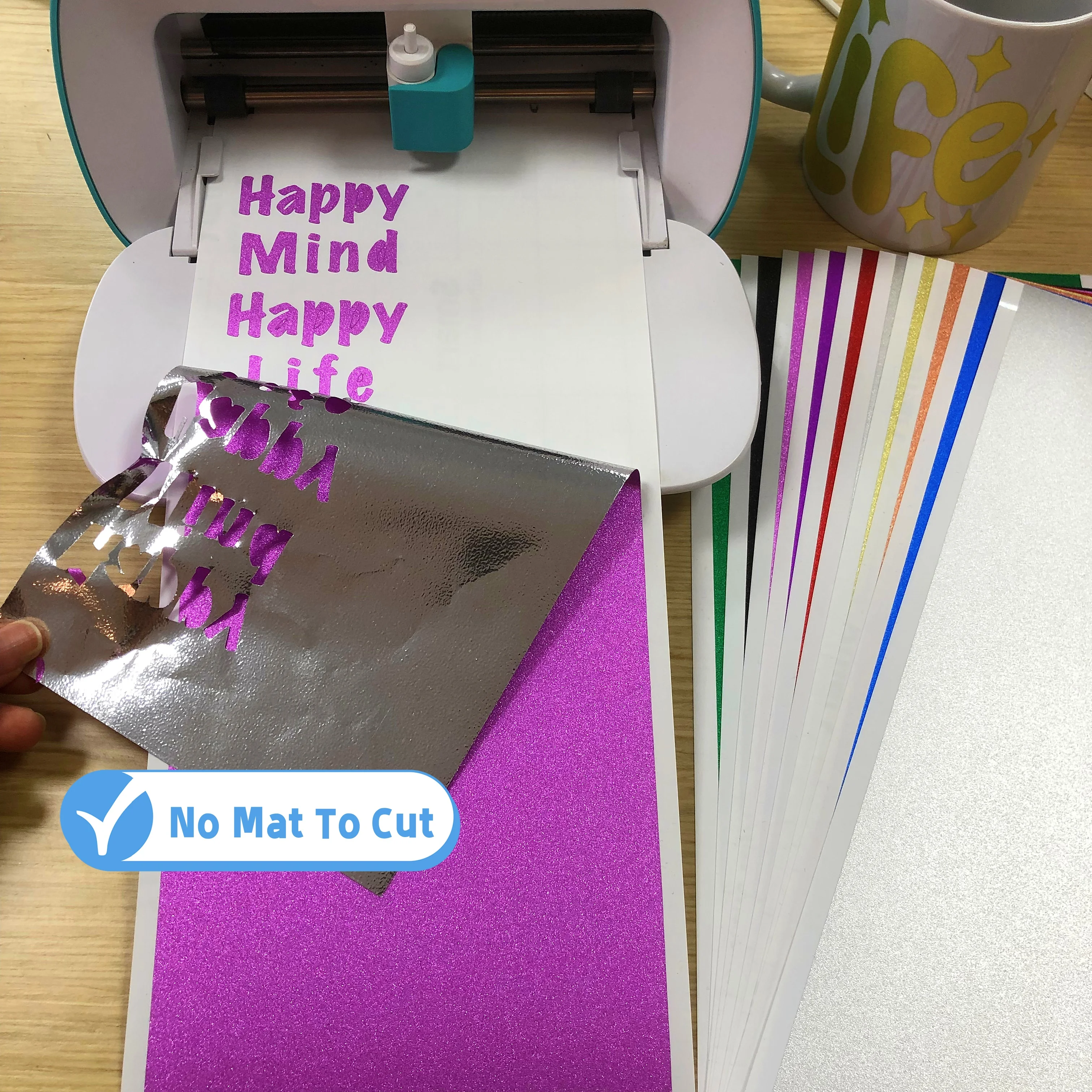 10 個スマートグリッタービニール Cricut Joy/J - Glitter Vinyl Roll のレビューと価格