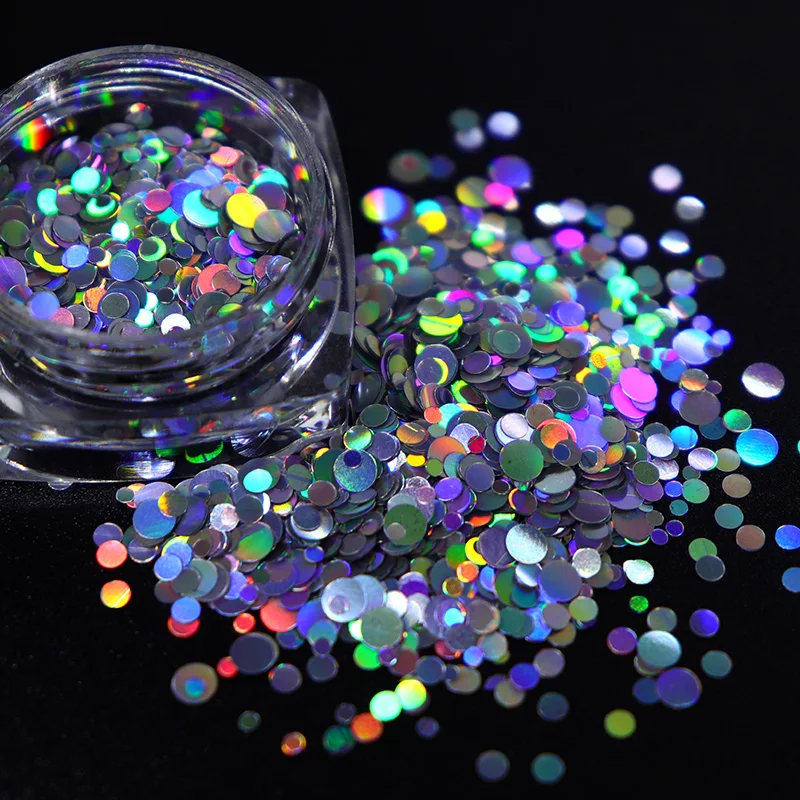 

Holographic Bubble Resin Filling Round Sequin Filler For Epoxy Resin Silicone Mold Glitter Resin Pigment DIY Nail Art Decoration