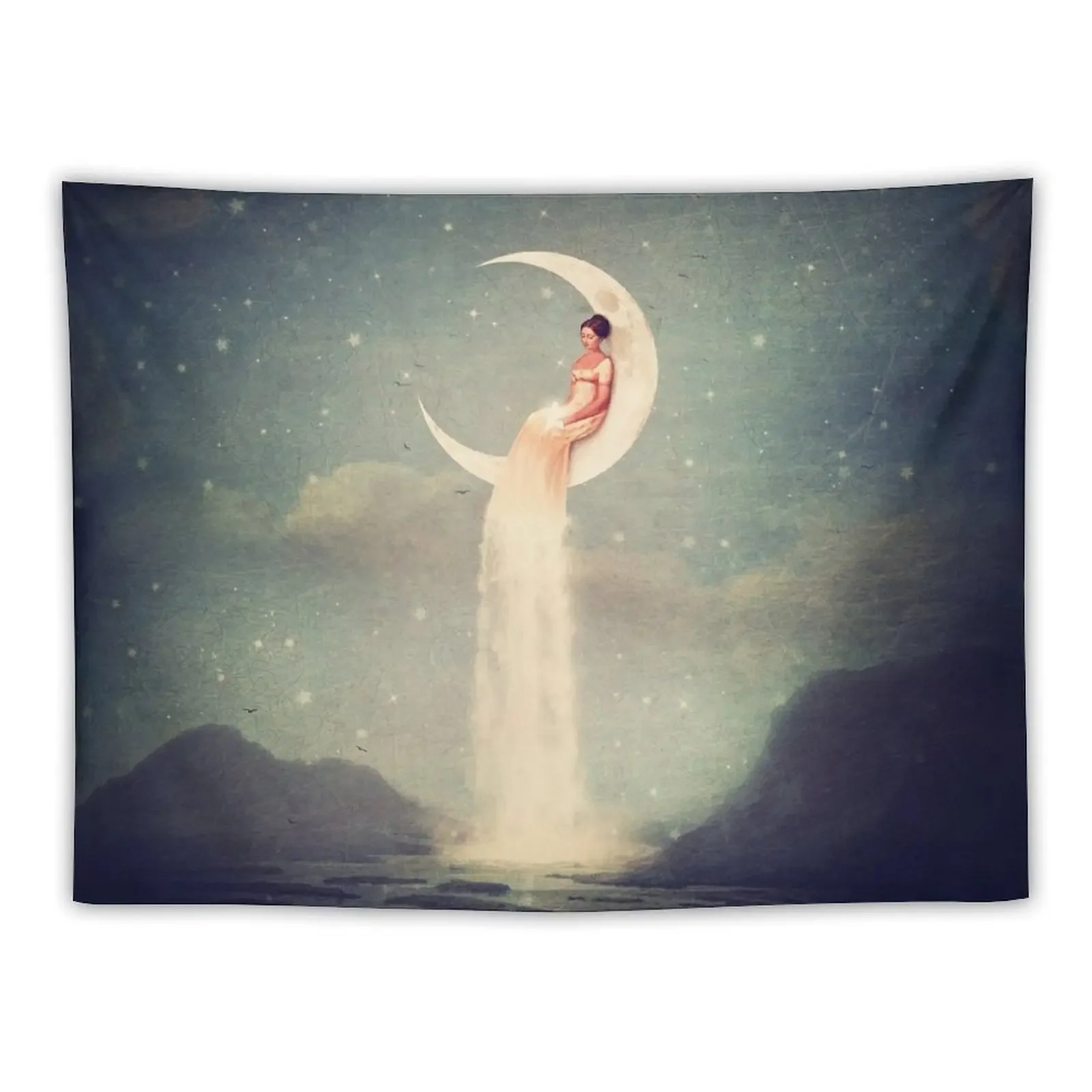 

Moon River Lady Tapestry Decorative Wall Wall Hangings Decoration Wall Hanging Tapestry