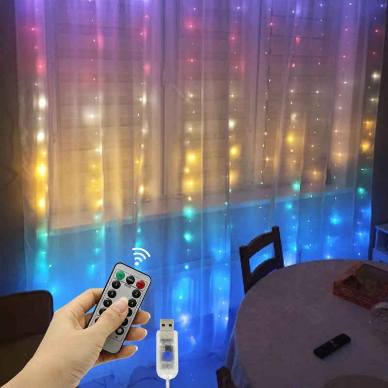 Cortina LED USB de 3/6/9M, 8 m - Fairy Light Curtain reseña y precio