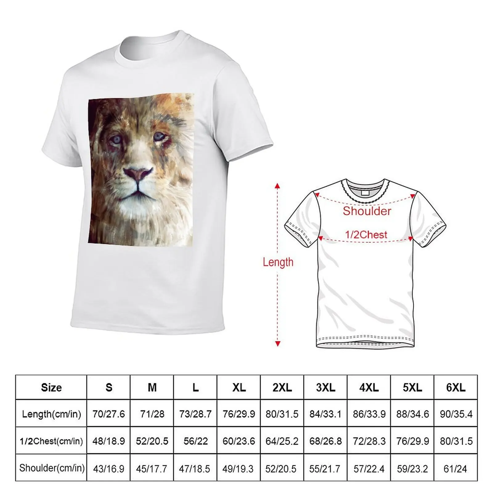 Lion // Majesty T-Shirt man t shirt blue archive clothing for men