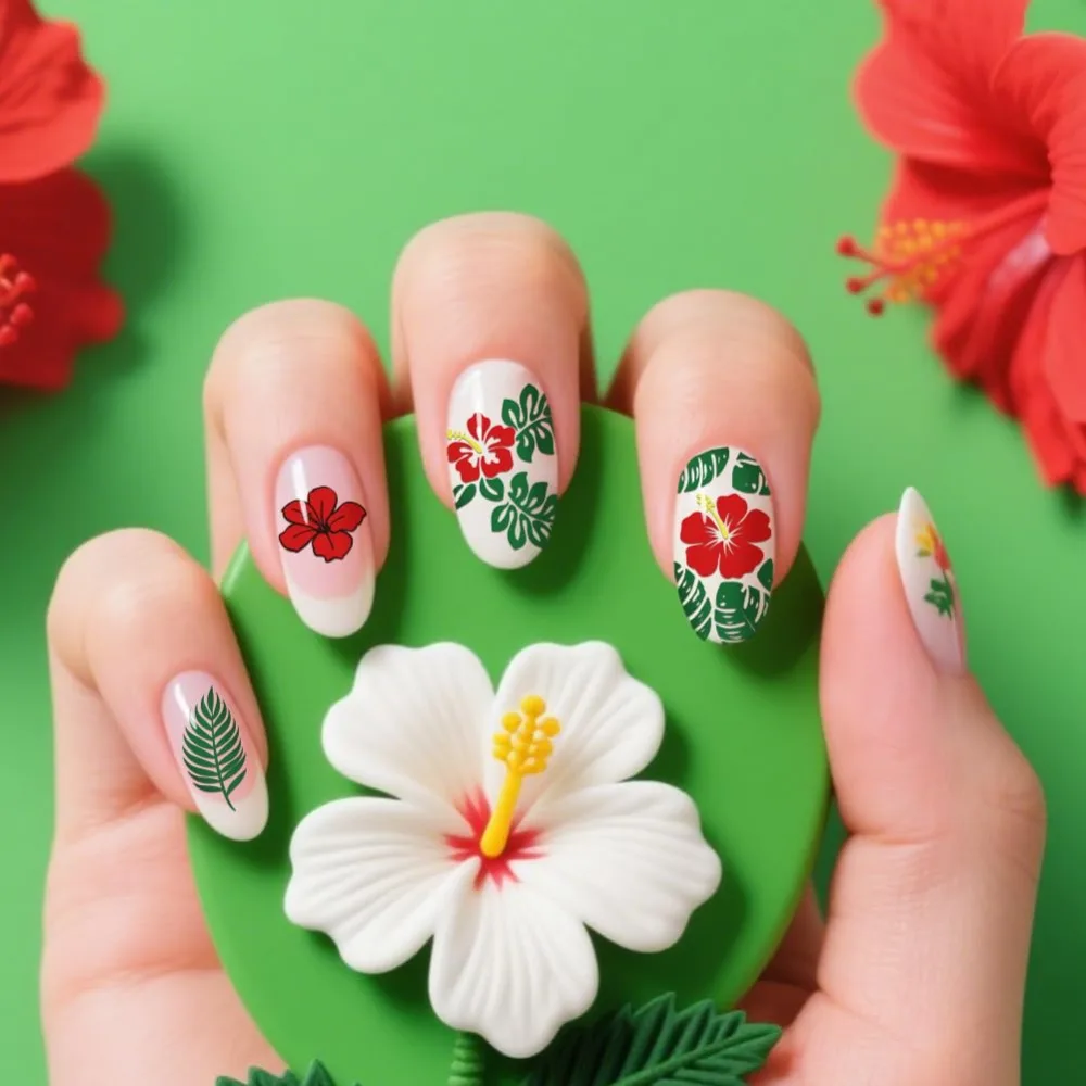 Stainless Steel DIY Nail Art Templates Template Tool Rectangle Flower 12x6cm 3pcs/set - view 5