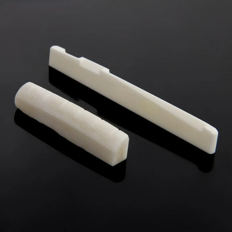 1 Set Bone Bridge Pins Nail Nut Saddle Part for Acoustic Folk Guitar