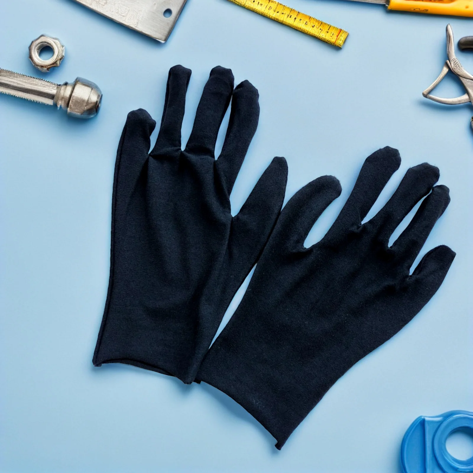 

12Pairs Soft Wear-Resistant Cotton Gloves Enhanced Grip Waterproof Safety Work Gloves for Men Women Gardening Painting