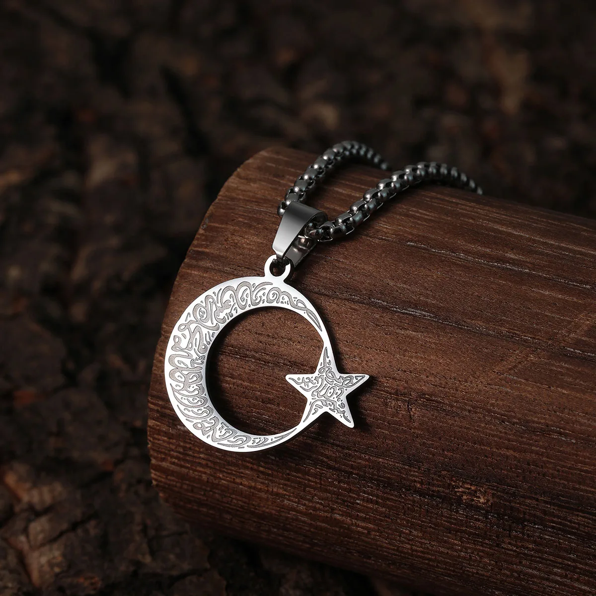 Moon and Star pendant Necklaces for women luxury metal chain charms  Islamic Religious Choker jewellery high quality