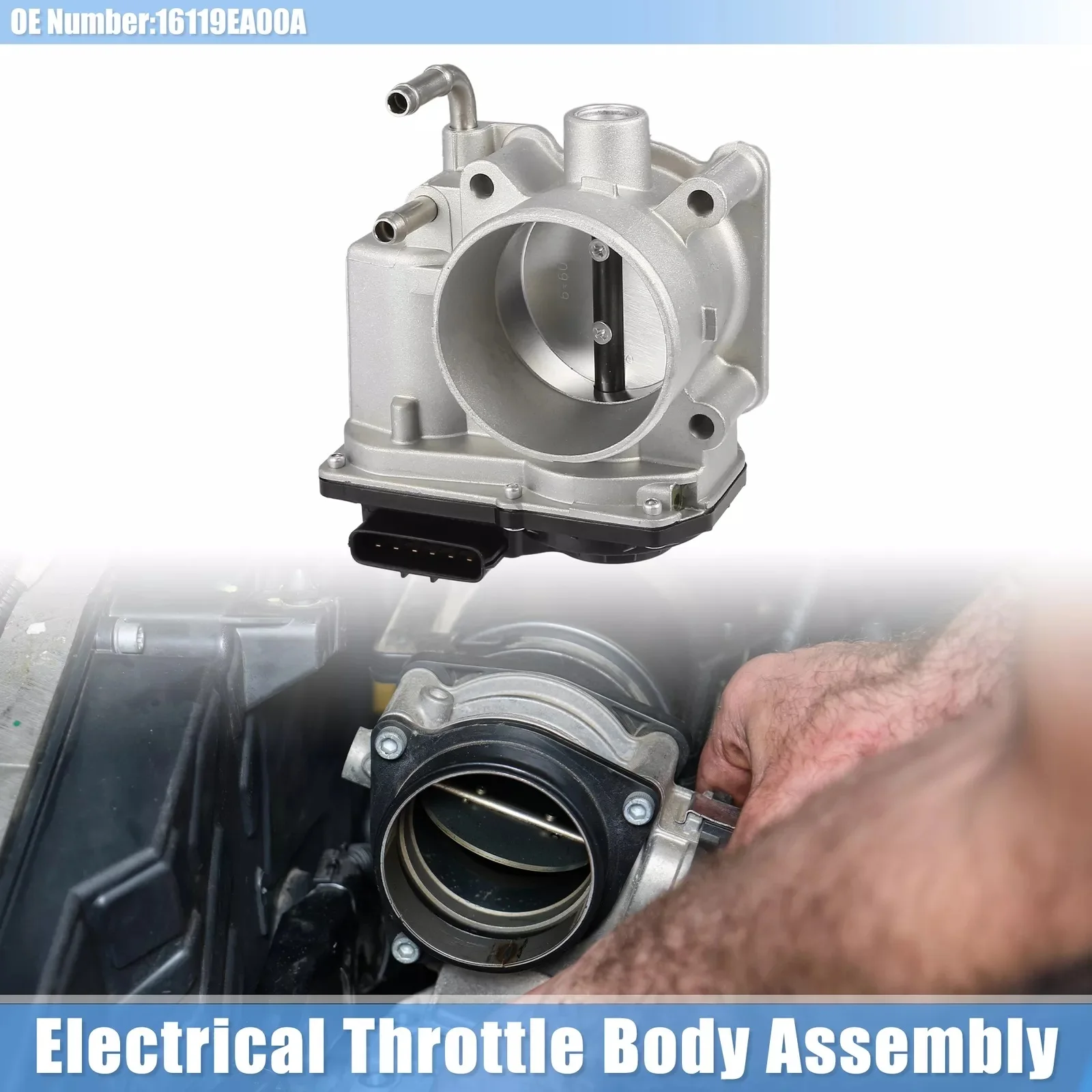 Electronic Throttle Body Assembly 16119EA00A 16119EA00B for Nissan Frontier 2005-2019 Altima 2013-2018 Rogue 14-19 L4 2.5L