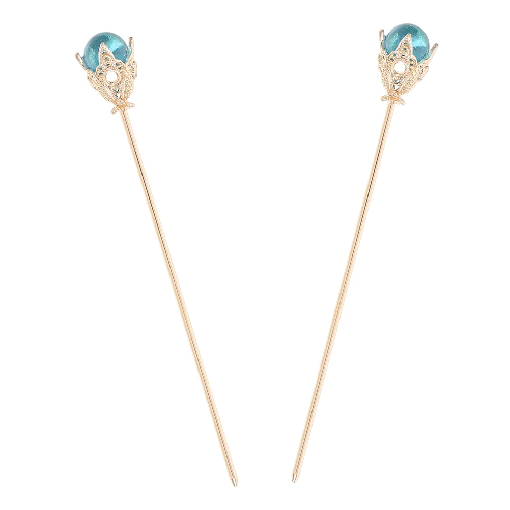 

2pcs Vintage Durable Zinc Alloy Japanese Hair Pin Decorative Pins for Updos Braids Japanese Chinese Style