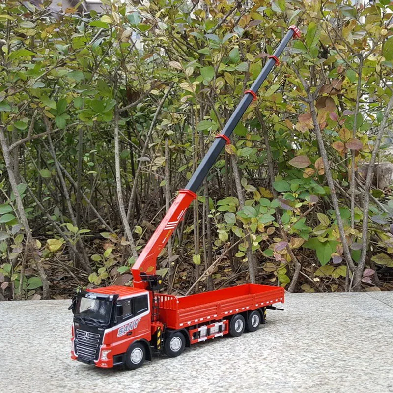 Diecast 1:35 Scale XCMG Integrated Truck Crane Alloy Truck Model Collection Souvenir Ornaments Display Vehicle Toys