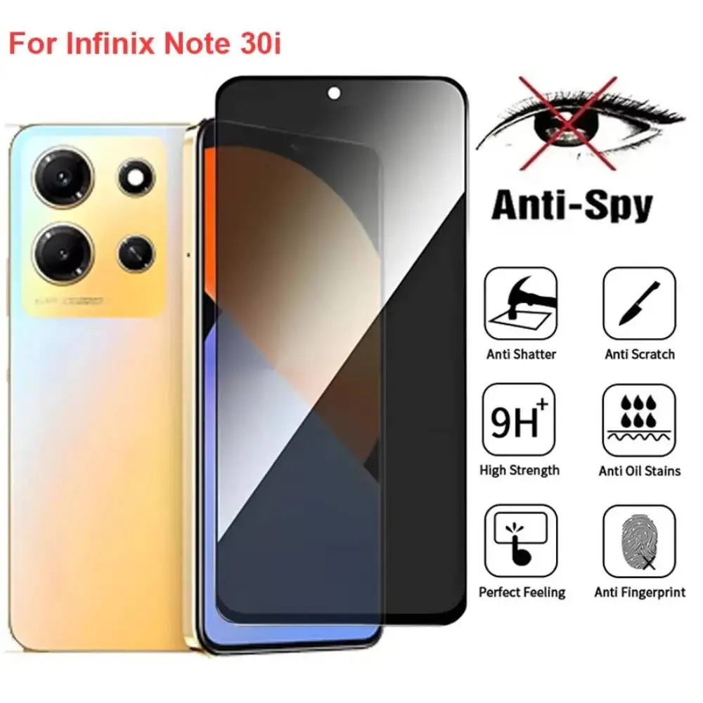 

Infinix Note 30I Anti Spy Privacy Tempered Glass Protector Compatible For Infinixnote30i Full Cover Screen Phone Film
