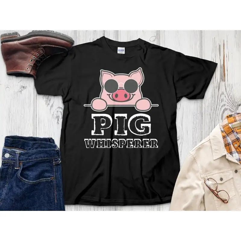 

Pig Whisperer T Shirt Funny Cute Animal Lover Farm Clothing Unique for Enthusiasts
