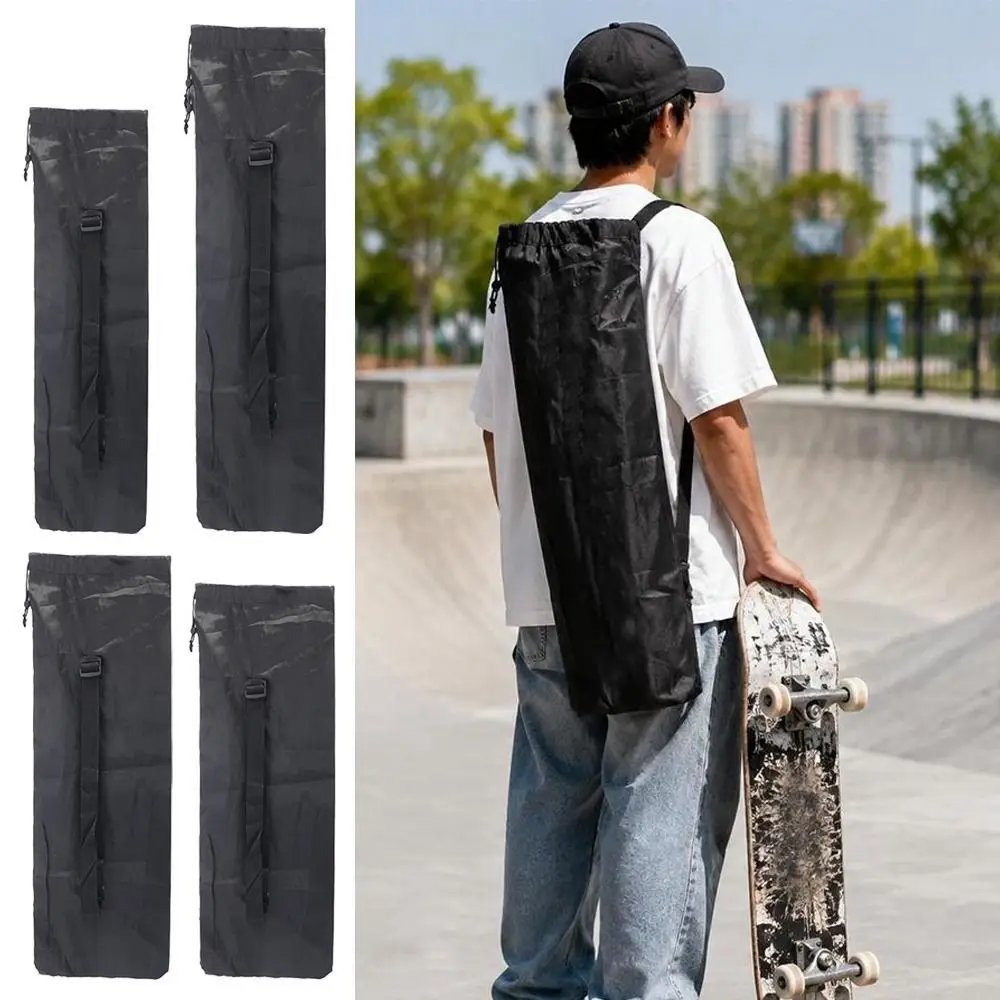 Waterproof Skateboard Carry Bag 210D Oxford Cloth Adjustable Four Wheeled Skateboard Bag Black/Pink/Blue Surfboard Backpack