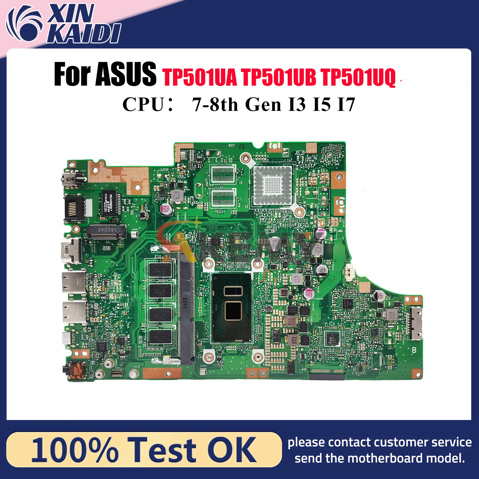 

TP501UA Laptop Motherboard For ASUS VivoBook Flip TP501UB TP501UQ TP501U TP501UQK TP501UA Notebook Mainboard With I3 I5 I7 CPU