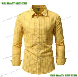 Men's shirt 3D checkered printed long sleeved shirt cartoon style shirt men's clothing oversized clothing fashionable lapel top