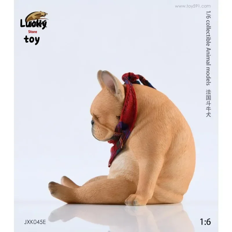 JXK 1/6 Scale JXK045 French Bulldog Resin Decadent Animal Model for 12 Inch Pet Decoration Action Figures Collection