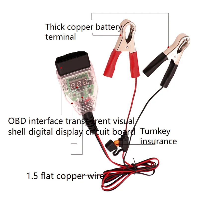 

ABRW-2X Автомобильный разъем ECU OBD2 Экономия батареи Автоматический ECU Экономия памяти Автомобильный OBD 2, аварийная электрическая вилка, экономия топлива A