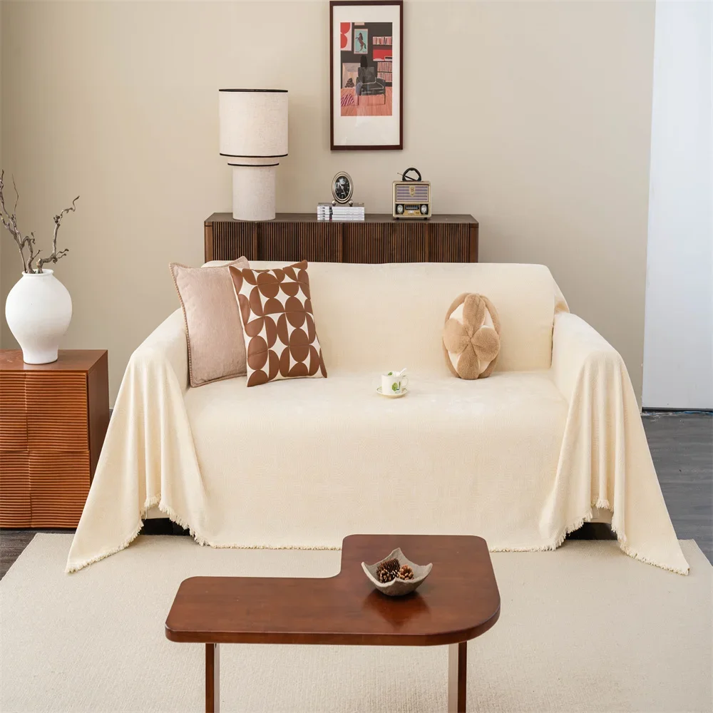 2026 Retro French Style Light Luxury Sofa Cover Universal Non-Slip All-Season Fabric High-Quality Sofa Slipcover Anti-Cat