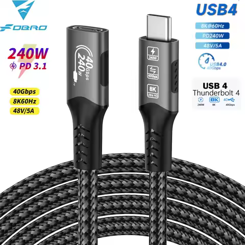 USB4 40Gbps 240W USB-C Extension Cable — best high-bandwidth dock extension candidate