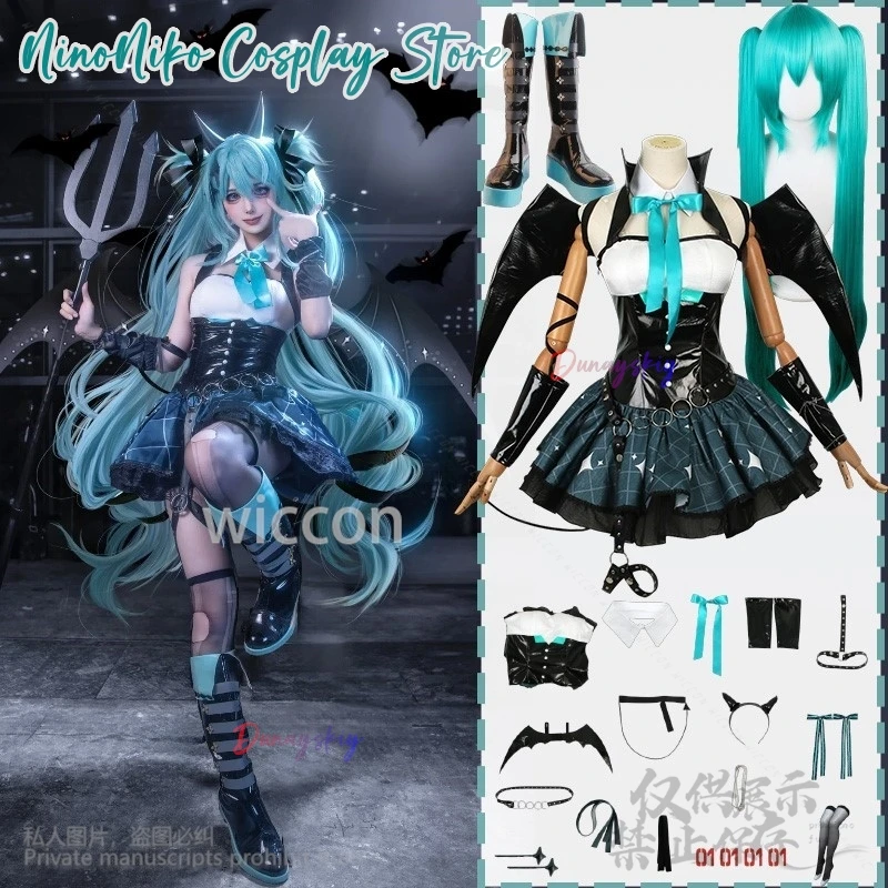 

Аниме-игровой проект Sekai 코스프레 Mikuuu Костюм Маленькие еноты Kawaii Платье Jirai Kei Девушки Лолита Крыло демона Хвост по индивидуальному заказу