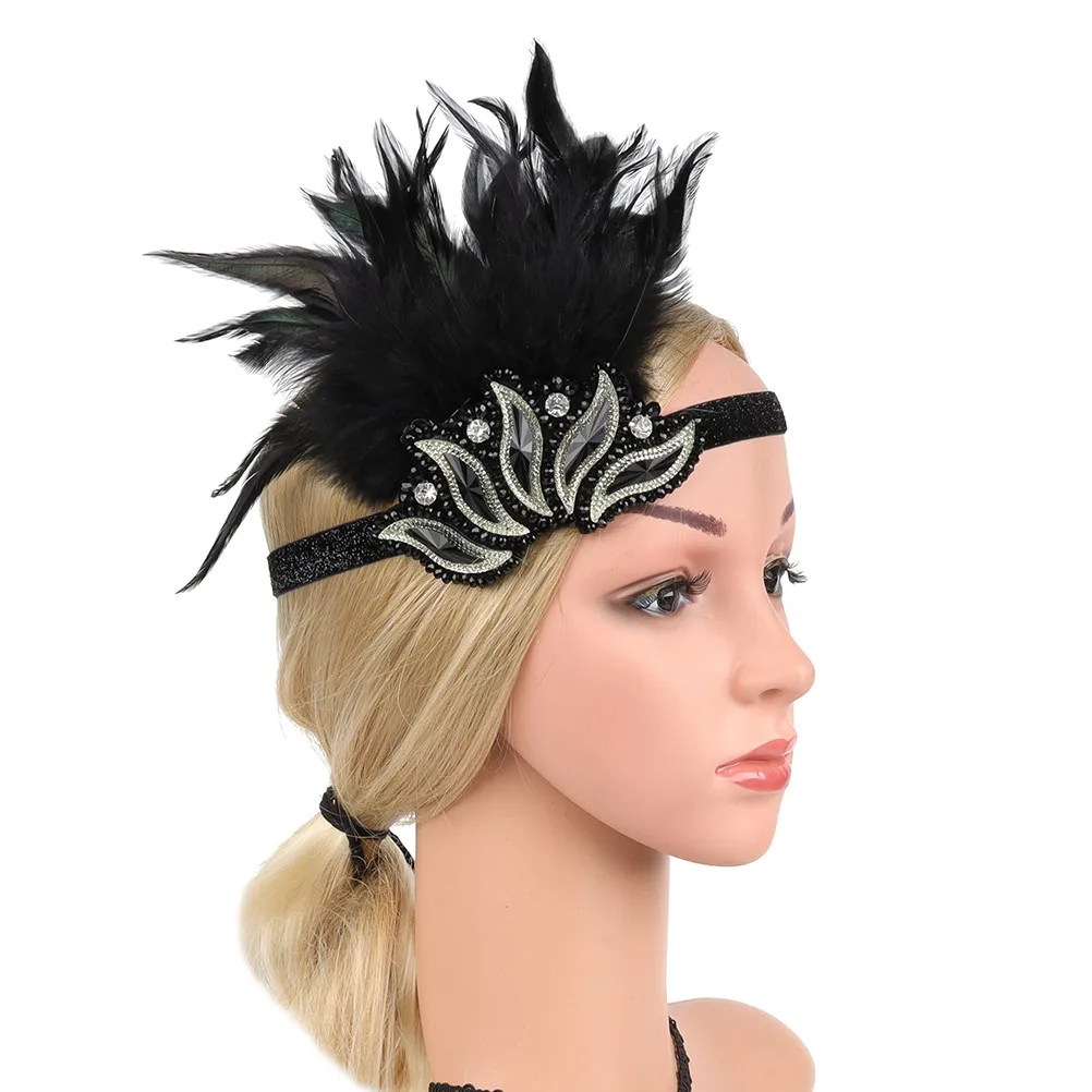 

Flapper Headband Vintage 1920S Headpiece Elegant Wedding Party Hair Accessory for Women Tea Party Prom Gift