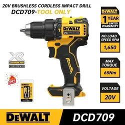 DEWALT DCD709 20V Brushless Cordless Compact Martelo Broca de Impacto Motorista Mão Elétrica Chave De Fenda Dewalt Ferramentas Elétricas DCD709B