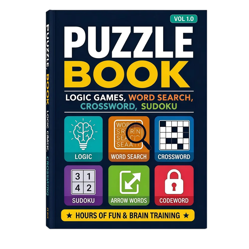 Puzzle Book-Logic Games, World Search,CROSSWORD,SUDOKU Puzzle Books—Logic, Brain-Training Teenager Children's  Logical Thinking view 4