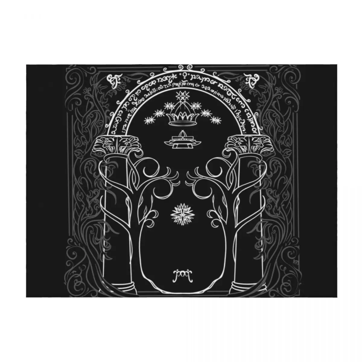 

Mountain Door in the style of J.R.R.Tolkien Throw Blanket Travel Blankets For Baby Luxury Softest Blankets