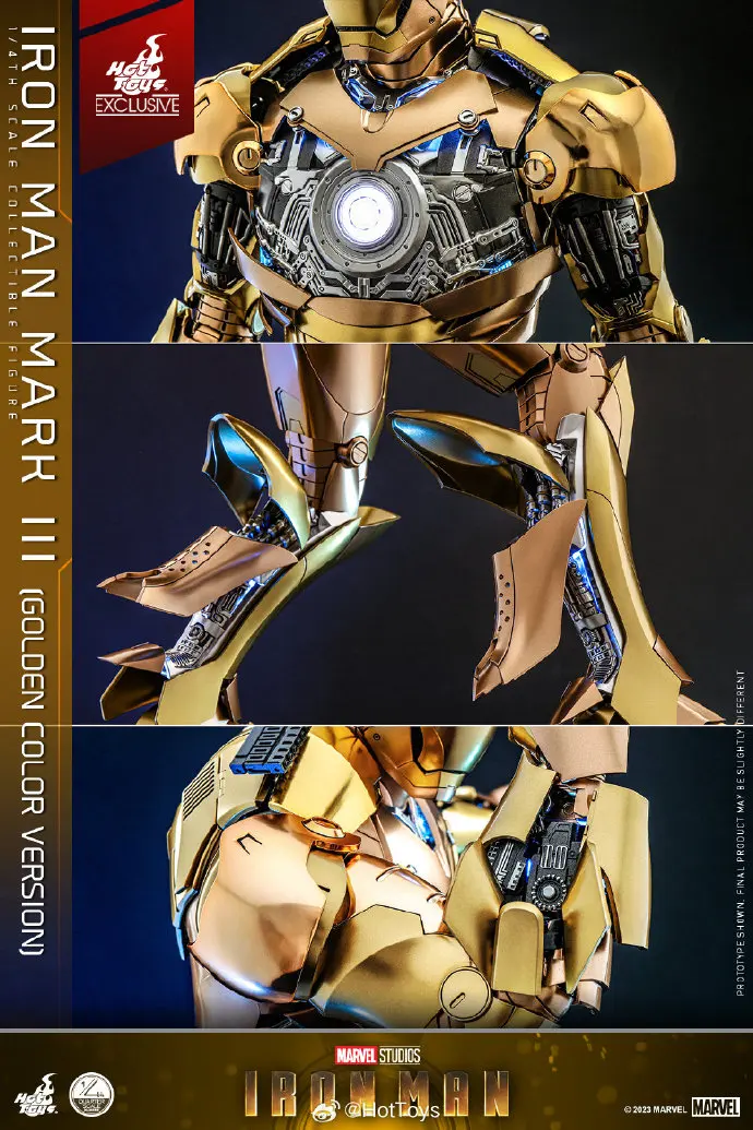 Оригинальные популярные игрушки Железный человек MK3, фигурка 1/4 Ironman Mark3, золотой цвет QS024, ограниченная коллекция версии на 15-й годовщину