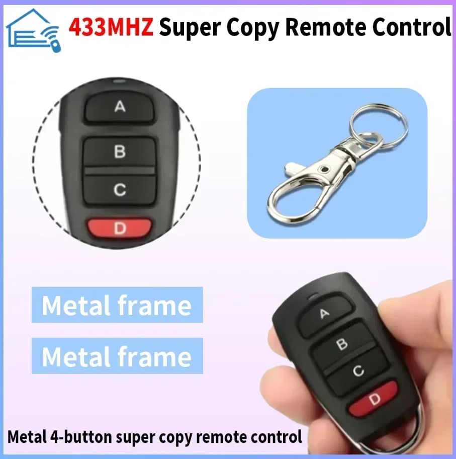 1/5/50 Pezzi Telecomando Wireless RF 433MHz per Copia Codice, Duplicatore per Cancelli e Porte da Garage, Apriporta Remoto 433 MHz