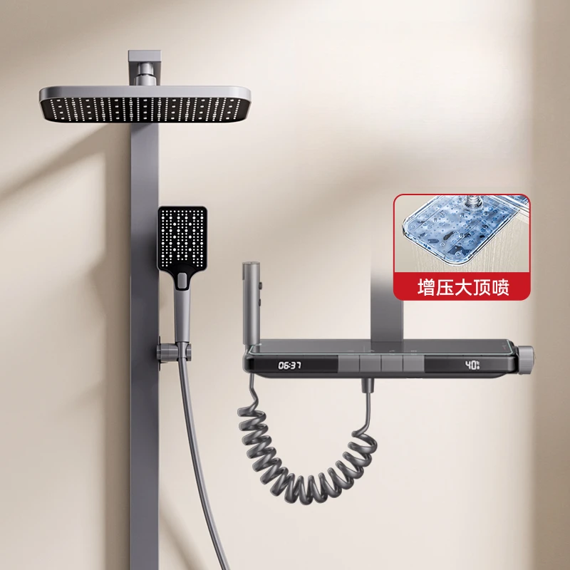 

Бытовой душ Умный термостатический цифровой душевой набор Многорежимный душ