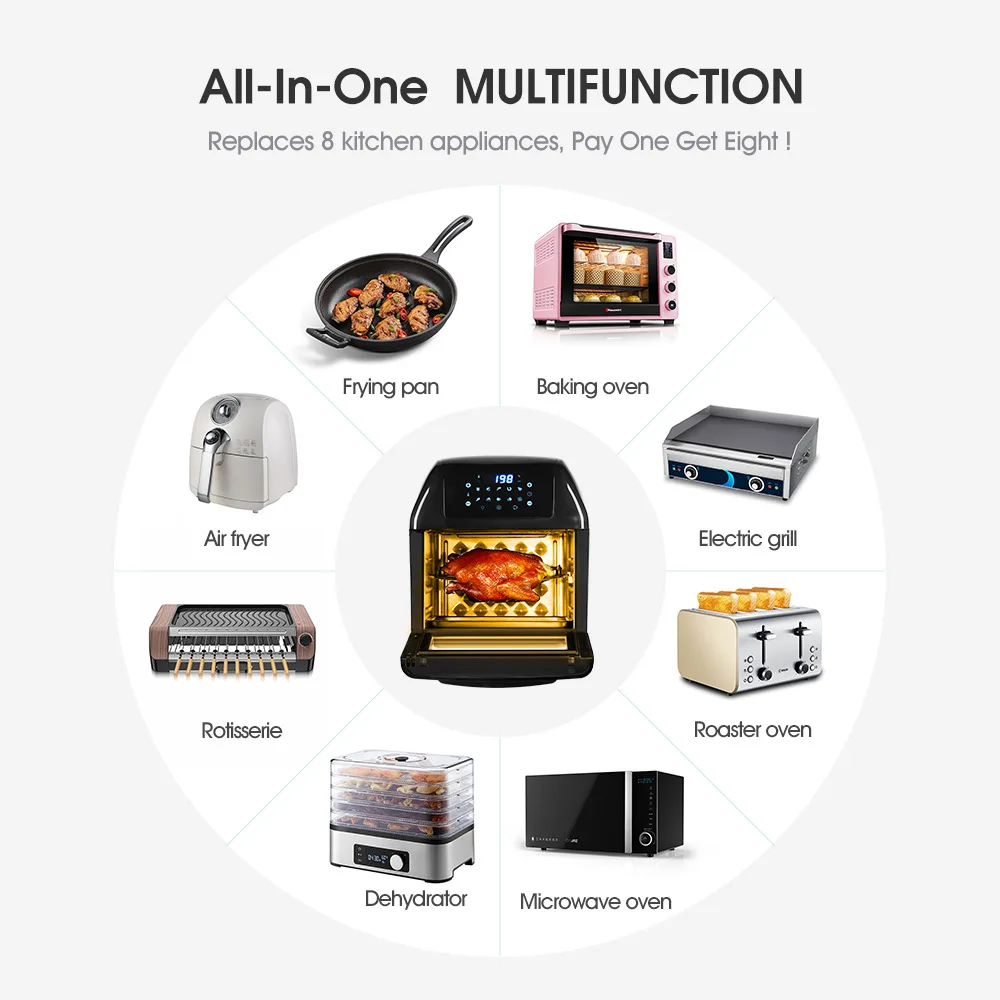 Intelligent Electric Air Fryer Without Oil Air Freshener Home Appliance Automatic Deep Fryer Convection Oven