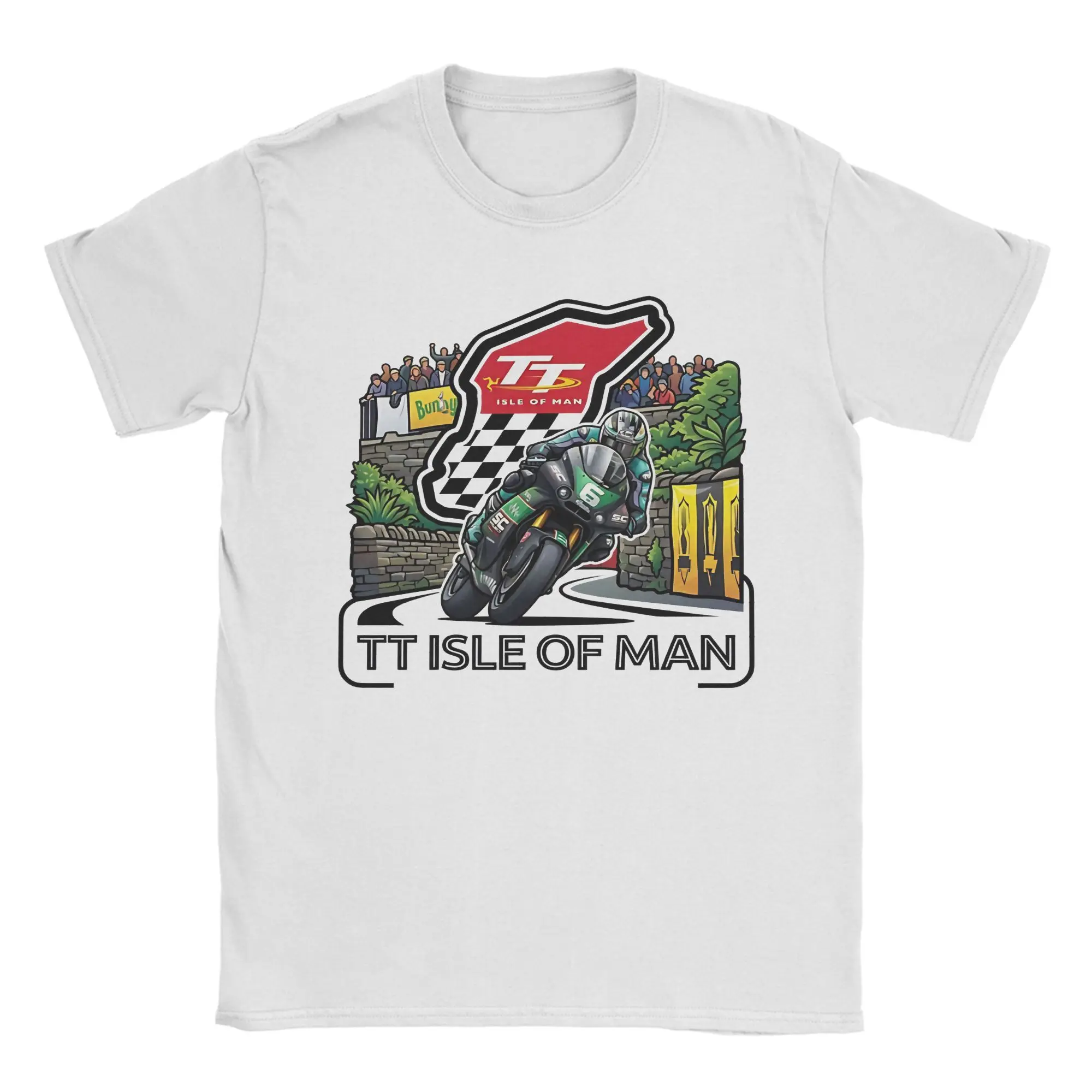Harajuku T Shirt Motorcycle Sport Isle of Man TT Races 100% Cotton T-Shirts Cool Tee Shirt for Couple Summer Short Sleeve Tees