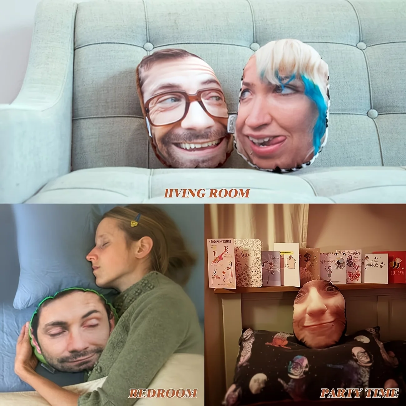[Anpassbares Design] Personalisiertes Foto-Plüschkissen – Spaßiger und individueller Begleiter für Feiertage, Heimdekoration und Schlaf, in verschiedenen Größen erhältlich, geeignet für Thanksgiving, Valentinstag, Halloween und Geburtstage, bietet sowohl dekorativen als auch praktischen Wert. – Detail 3