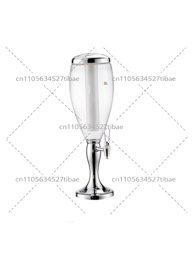 Hotel Beverage Machine Beer Tower 5L Home Juice Machine with Tap and Ice Tube Can Be Customized Beer Tower Dispenser