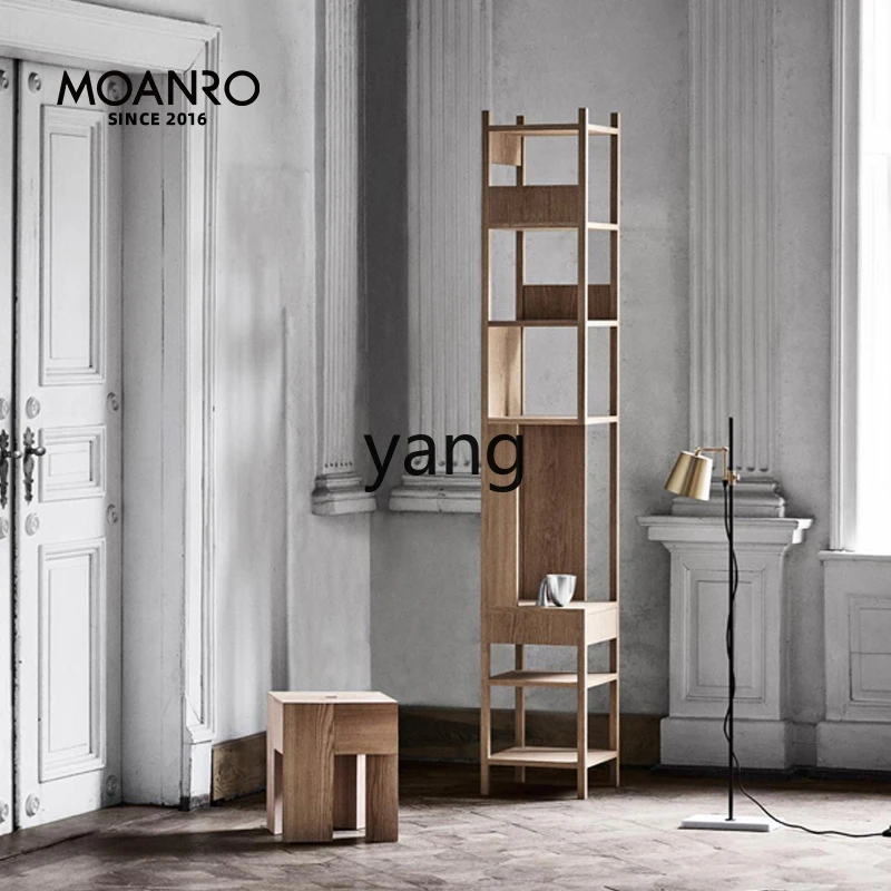 CX1 Rotating Shelf Solid Wood Wabi Sand Floor-to-Floor Living Room Display Rack