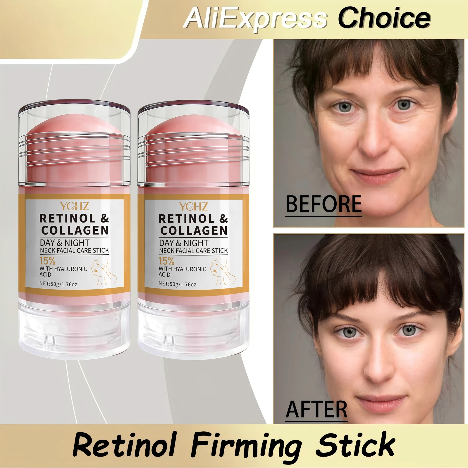 Retinol and Collagen Neck and Face Care Stick - Moisturizing