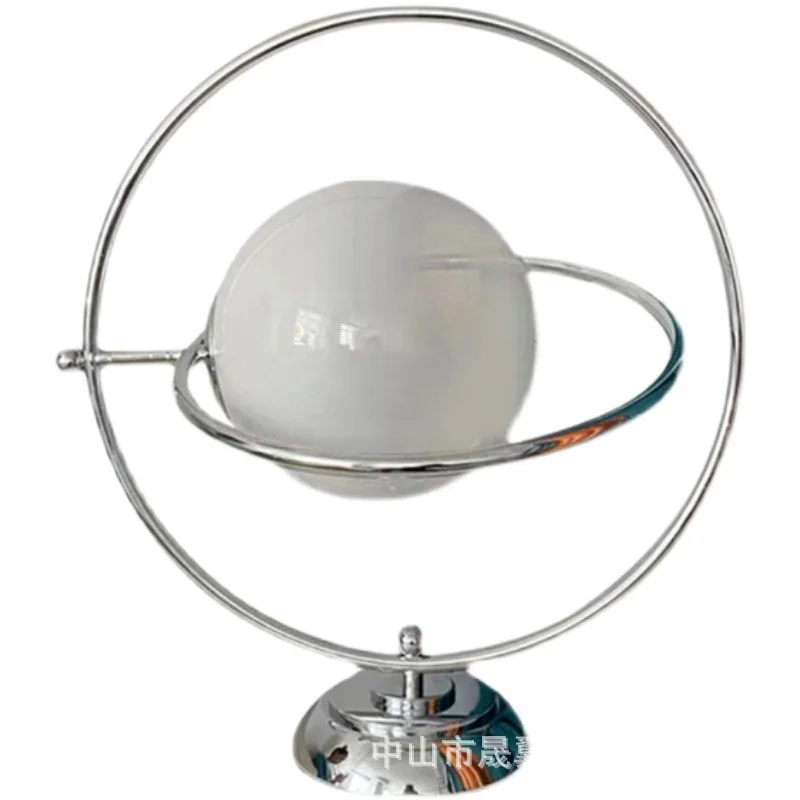 

Italy 1970 medieval rotating art desk lamp retro glass moon living room bedroom bedside lamp