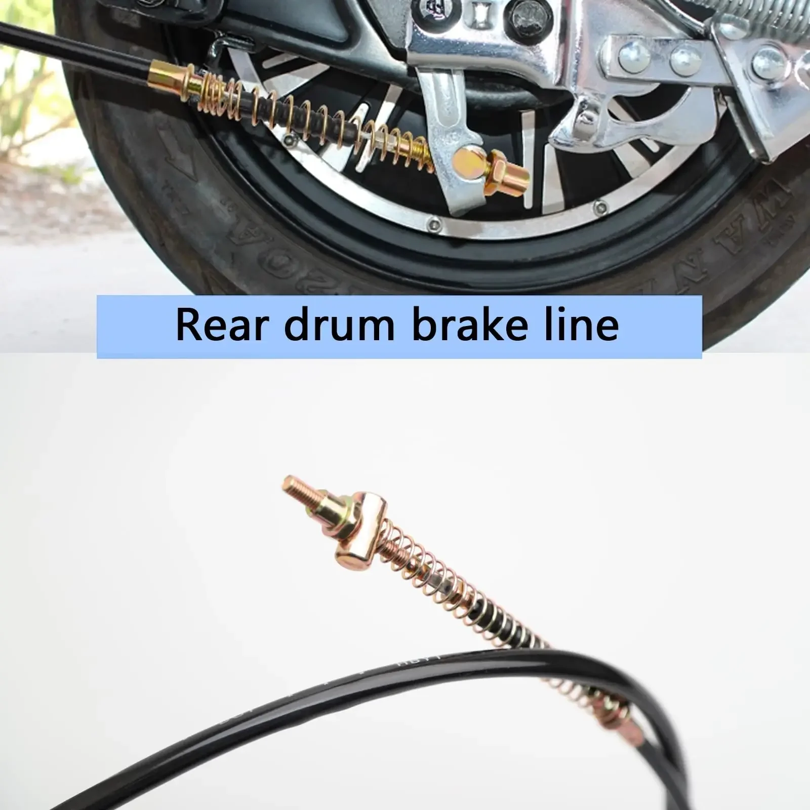 Motorcycle Rear Brake Cables 195mm 205mm 215mm,Fit for Chinese GY6 50cc 125cc 150cc Scooter Moped Motorcycle