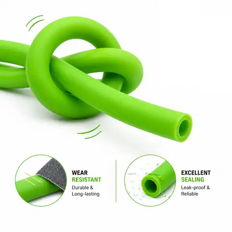 Bright Green Natural Latex Rubber Hose ID1-8mm Stretch Tension Rope Tubing Medical Surgical Tube Slingshot Catapult