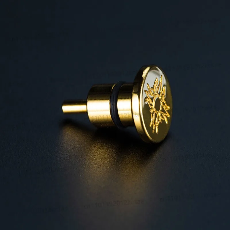 Prise anti-poussière pour casque audio 6,35 mm, en laiton plaqué or, pour lecteurs de musique et amplificateurs de casque