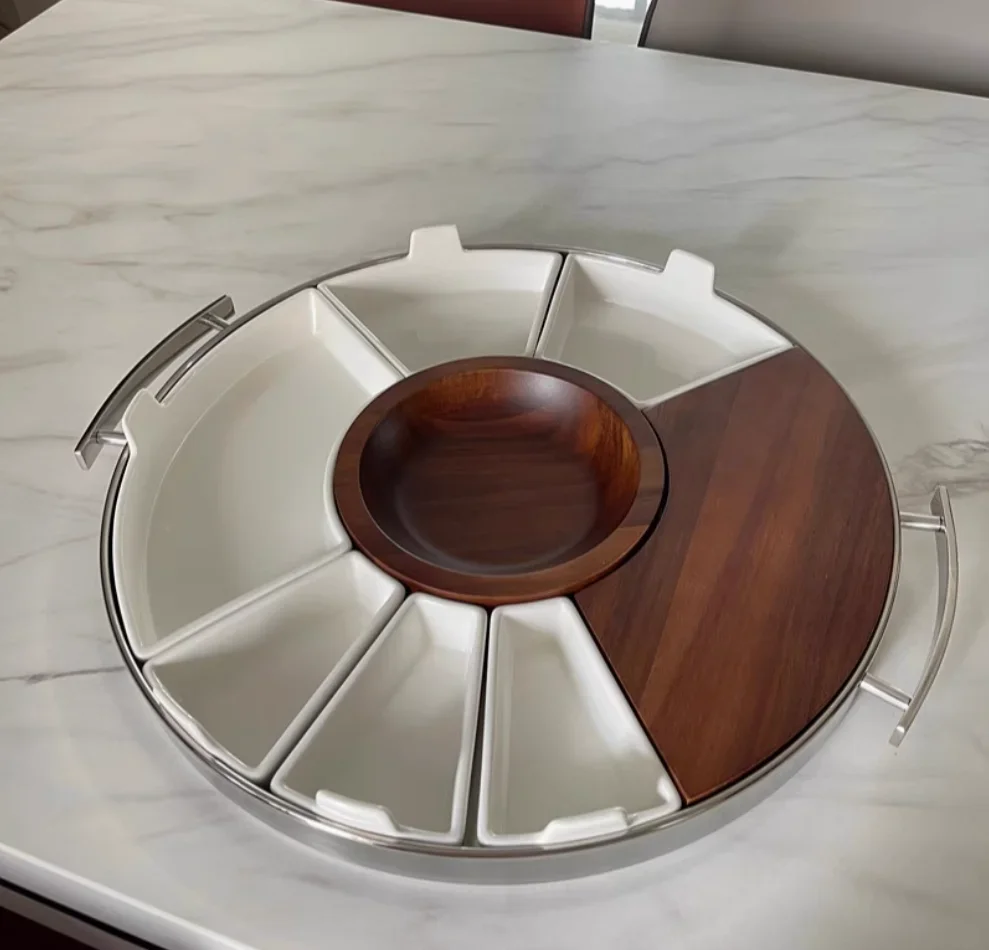 8.5kg 54x53x15cm Ceramic snack tray