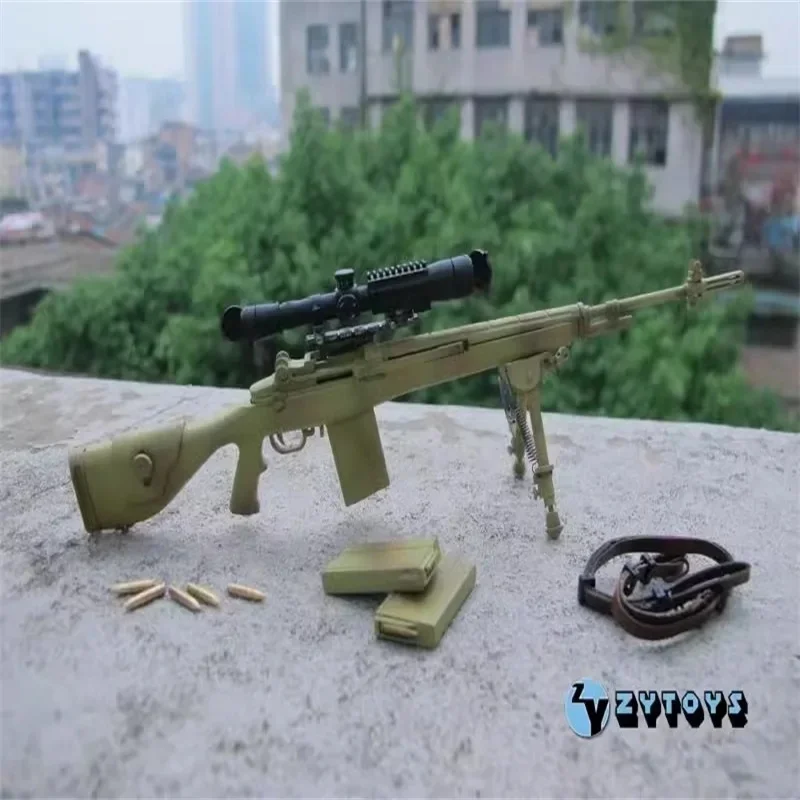 ZYTOYS ZY8029B 1/6 Scale Soldier Scene Accessories M14 Sniper Weapon Plastic Static Model Toy Fit 12'' Action Figures In Stock