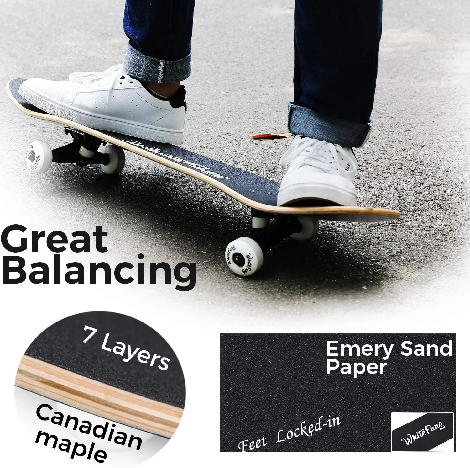 FANDING Skate Board Wholesale 80 cm Over 12 Years Old 7 Ply Maple Wood Skateboard