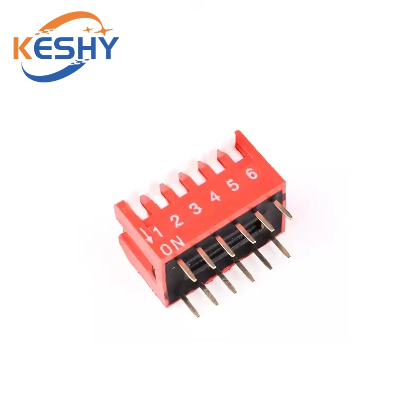 5PCS Slide Type Switch Module 2 3 4 5 6 7 8 9 PIN 2.54mm DIP Red Pitch Toggle Switch Red Snap Switch Dial Switch Side DIP Switch