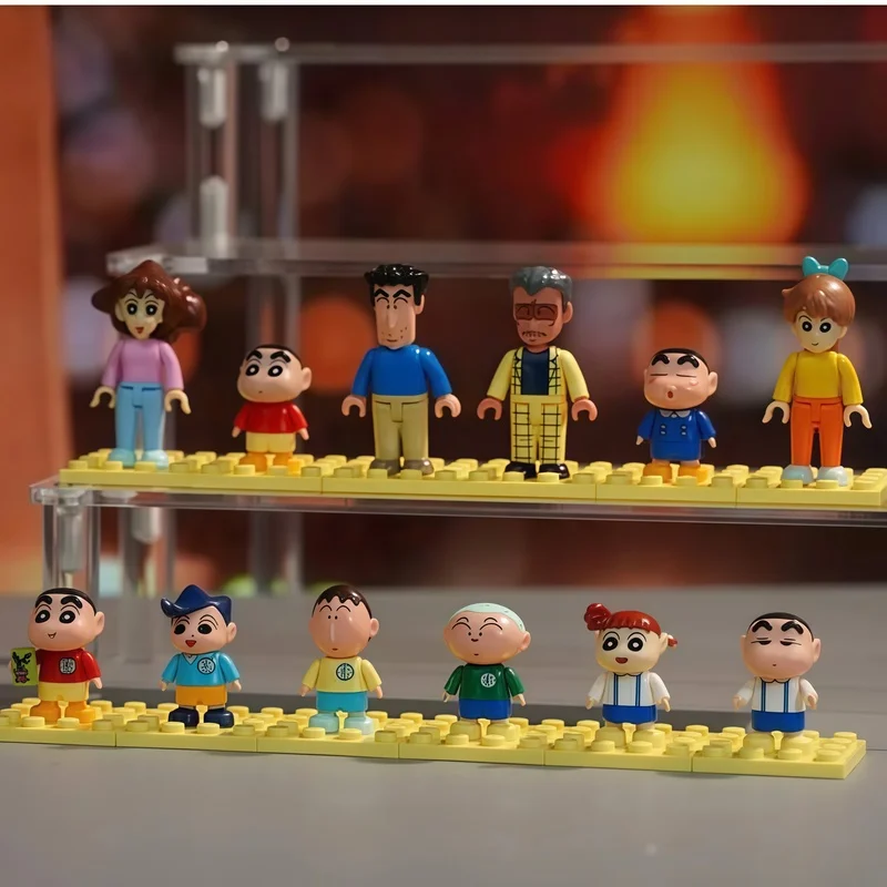 

Аутентичный карандаш Shin Chan Mini Series, бесплатная лежачая плоская слепая сумка, милая глухая коробка, кукла ручной работы, украшение, подарок