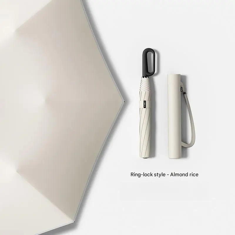 High-end Two-fold Umbrella Fully Automatic Reinforced Windproof Sunproof UV Protection Hook Handle Car-mounted Umbrella